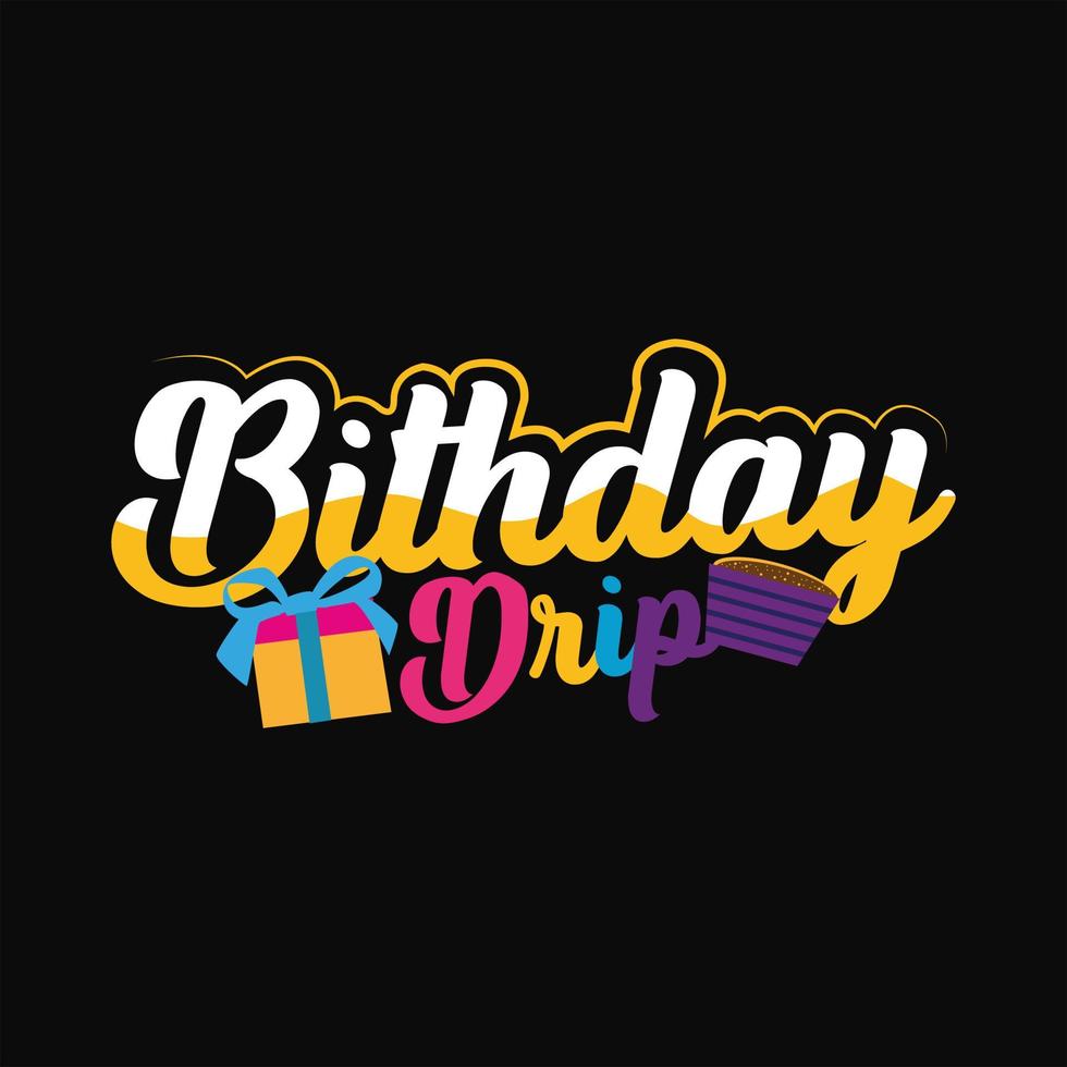 Birthday T-shirt Design vector