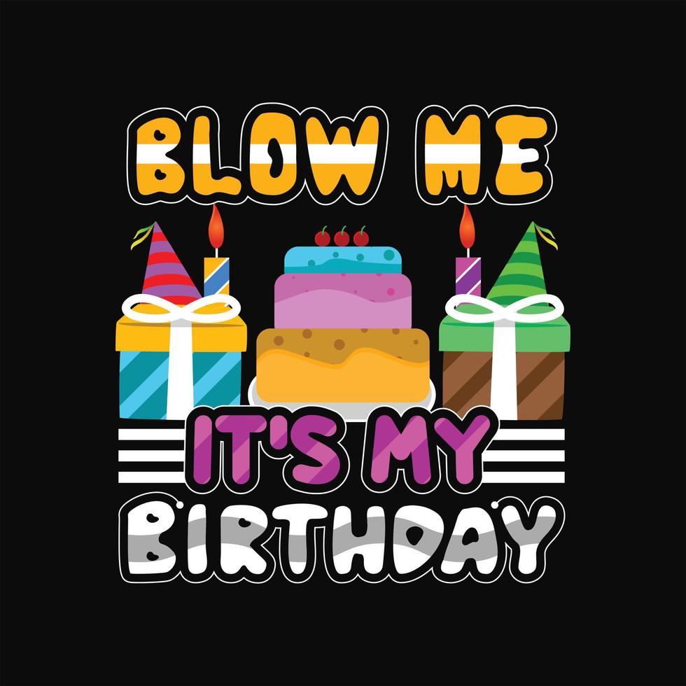 Birthday T-shirt Design vector