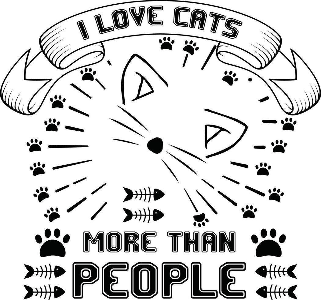 Cat T-shirt Design vector