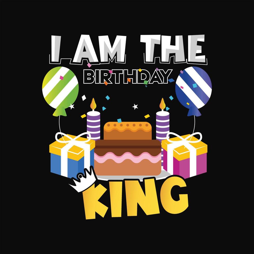 diseño de camiseta de cumpleaños vector