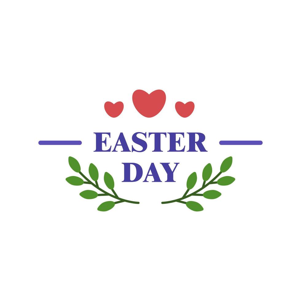 Happy Easter Typographical Lettering Background. vector