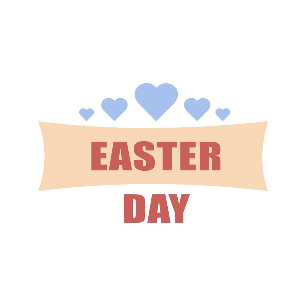 Happy Easter Typographical Lettering Background. vector