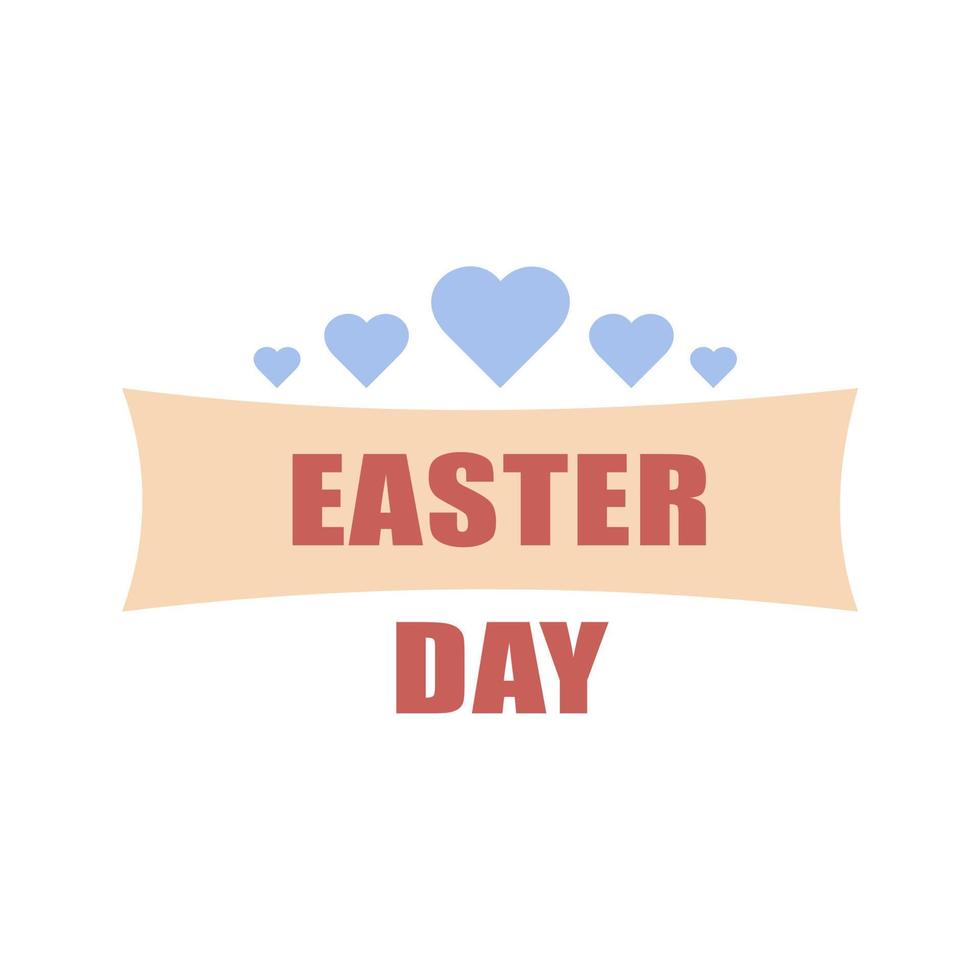 Happy Easter Typographical Lettering Background. vector