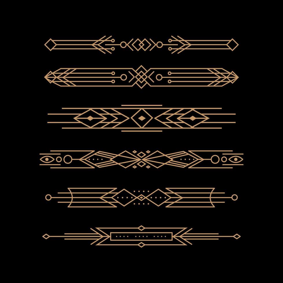 Set of Vintage Art Deco Icon Line 20861763 Vector Art at Vecteezy