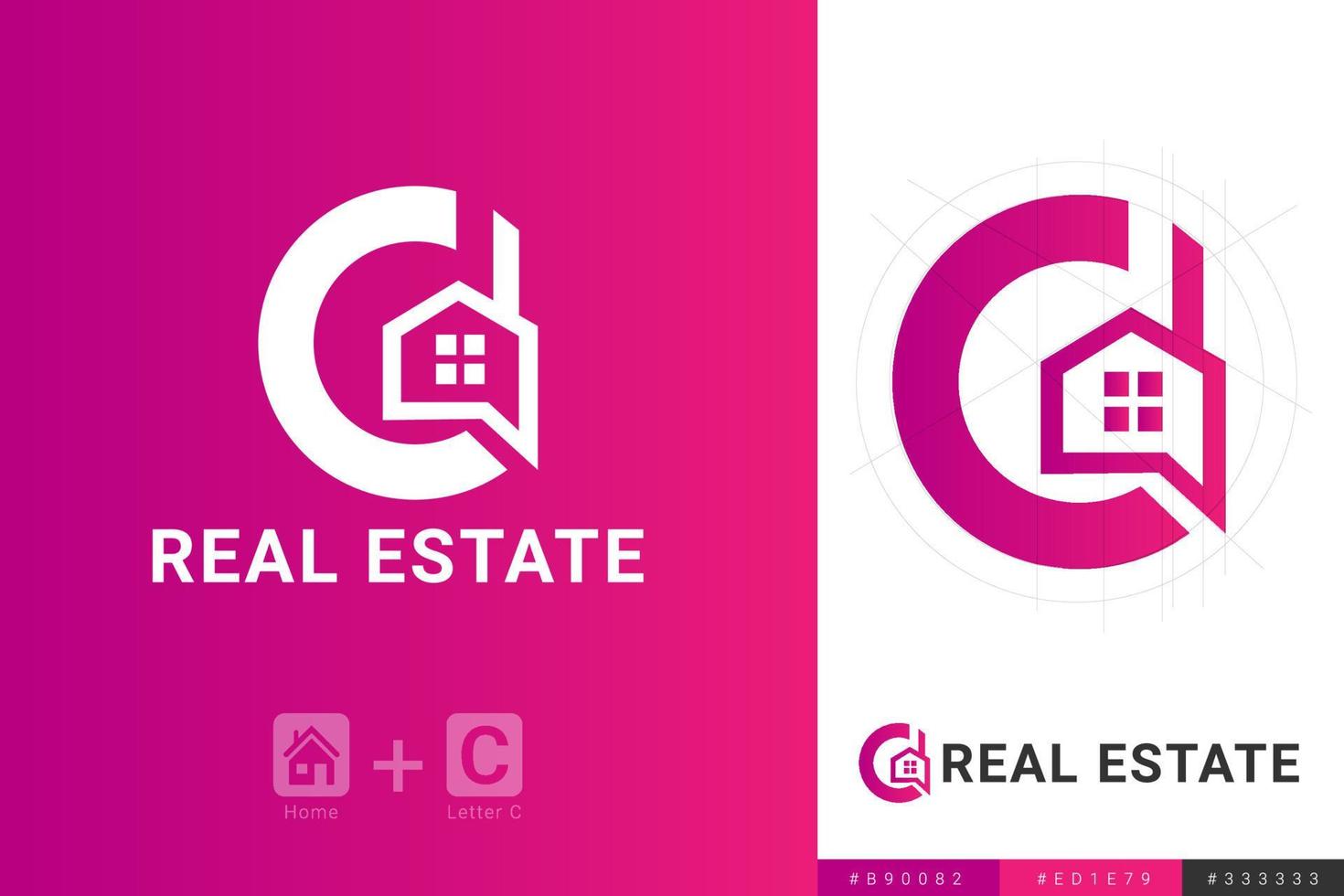 C Letter - Real Estate and Architecture Branding Identity logo templates vector