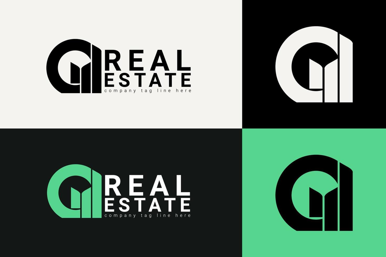 C Letter - Real Estate and Architecture Branding Identity logo templates vector