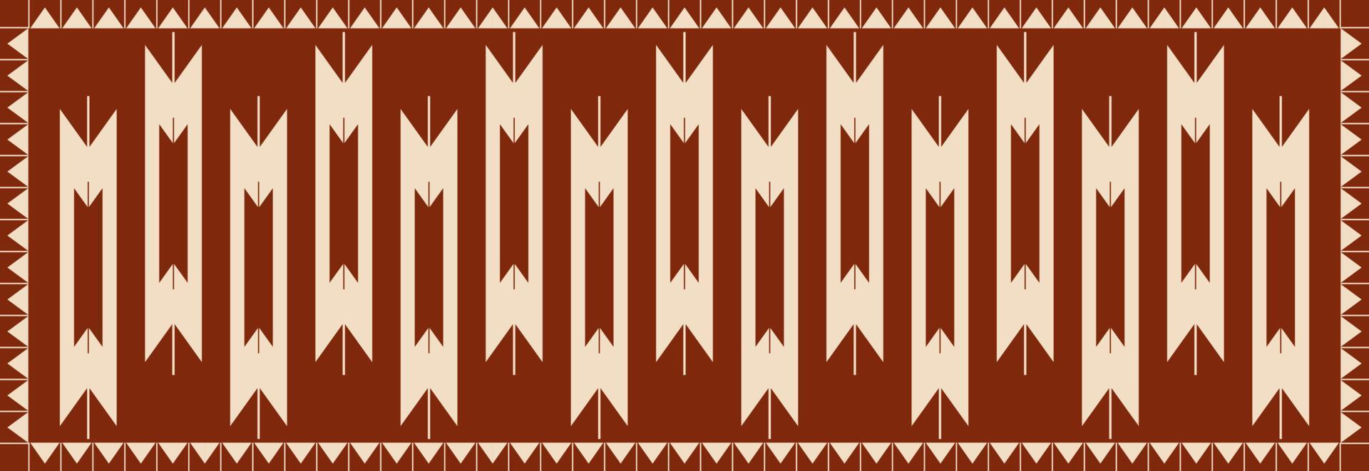 Aztec Navajo area rug pattern. Ethnic traditional southwest geometric pattern use for carpet, rug, tapestry, mat, table runner, etc. Ethnic boho southwest pattern floor rug fabric design. vector