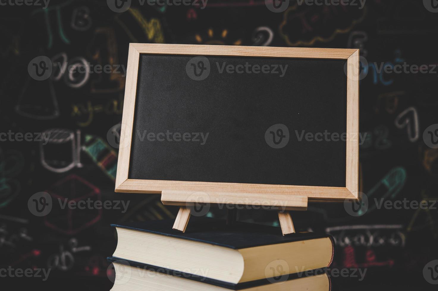 chalkboard on desk photo