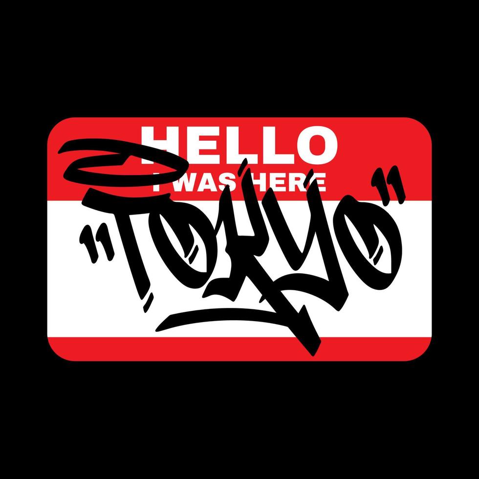 Modern futuristic y2k streetwear typography Tokyo slogan print for man - woman graphic tee t shirt vector design icon illustration. Poster, banner, sticker, pin, badge, patch