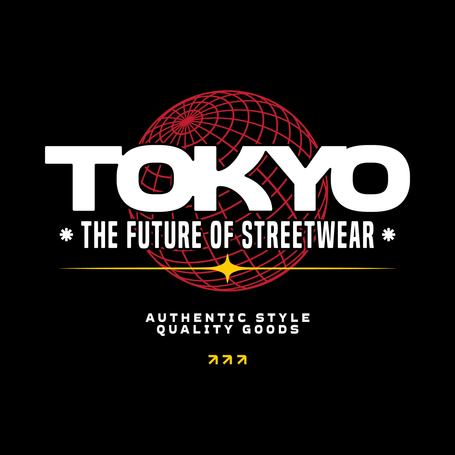 Modern futuristic y2k streetwear typography Tokyo slogan print for man -  woman graphic tee t shirt vector design icon illustration. Kanji means  Tokyo. Poster, banner, sticker, pin, badge, patch 20862332 Vector Art
