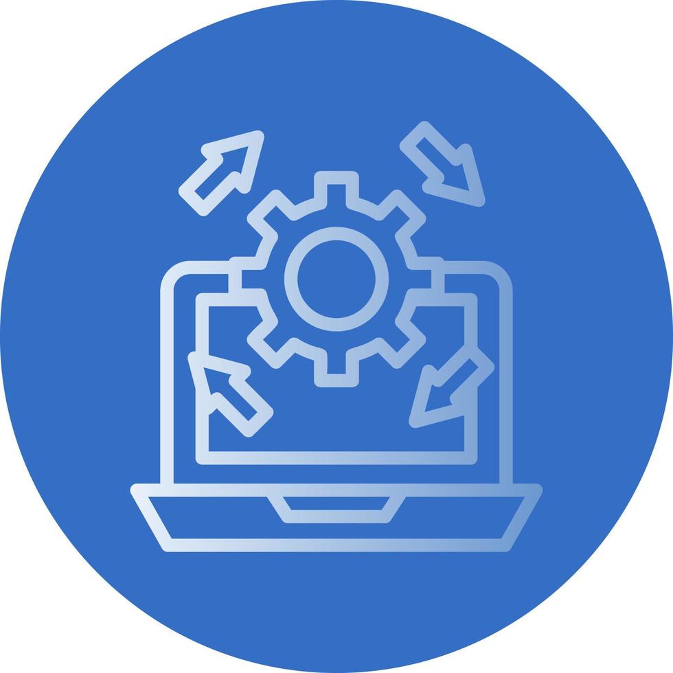 Upgrade Laptop Vector Icon Design