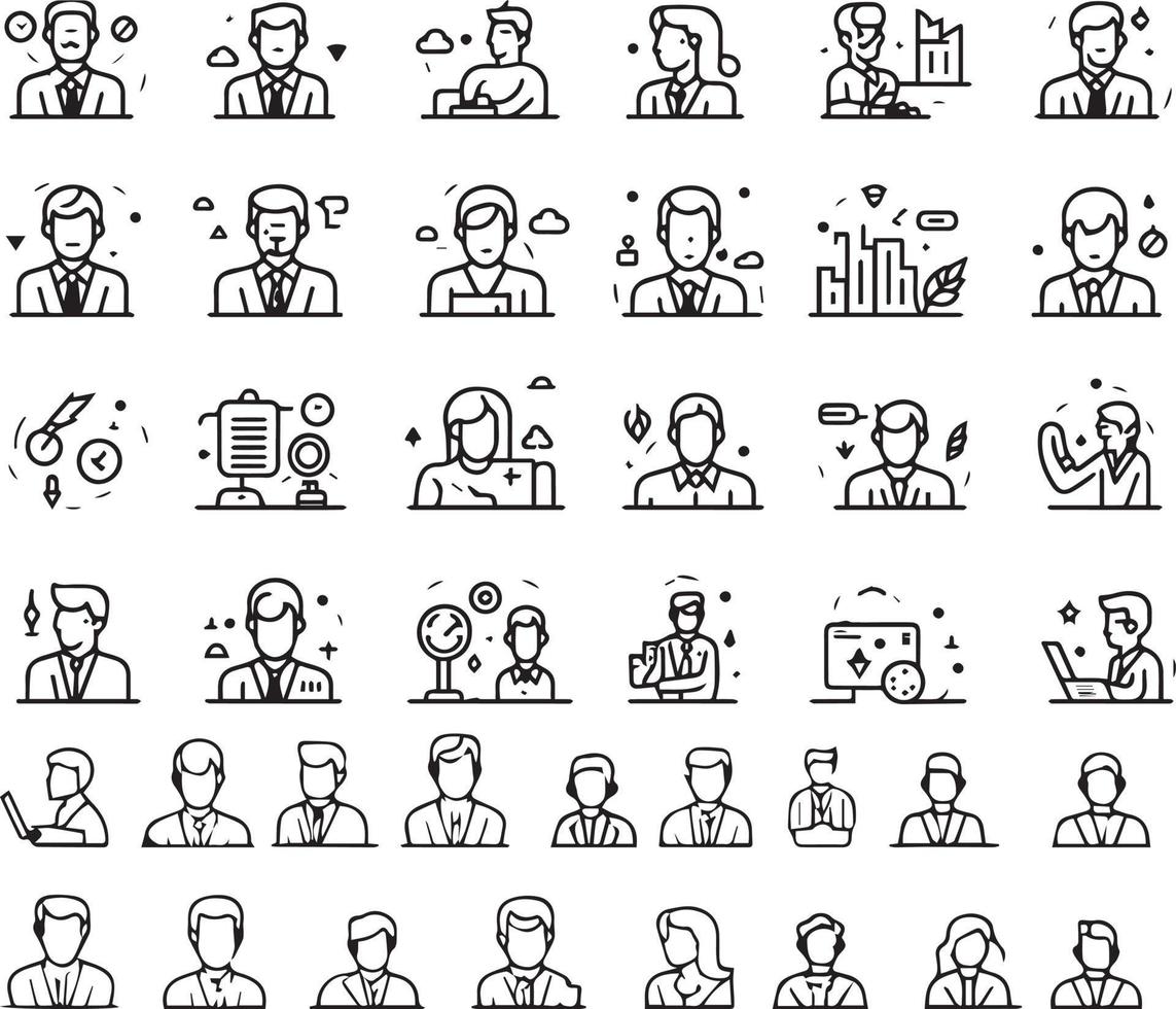 Business People Icon Pack vector