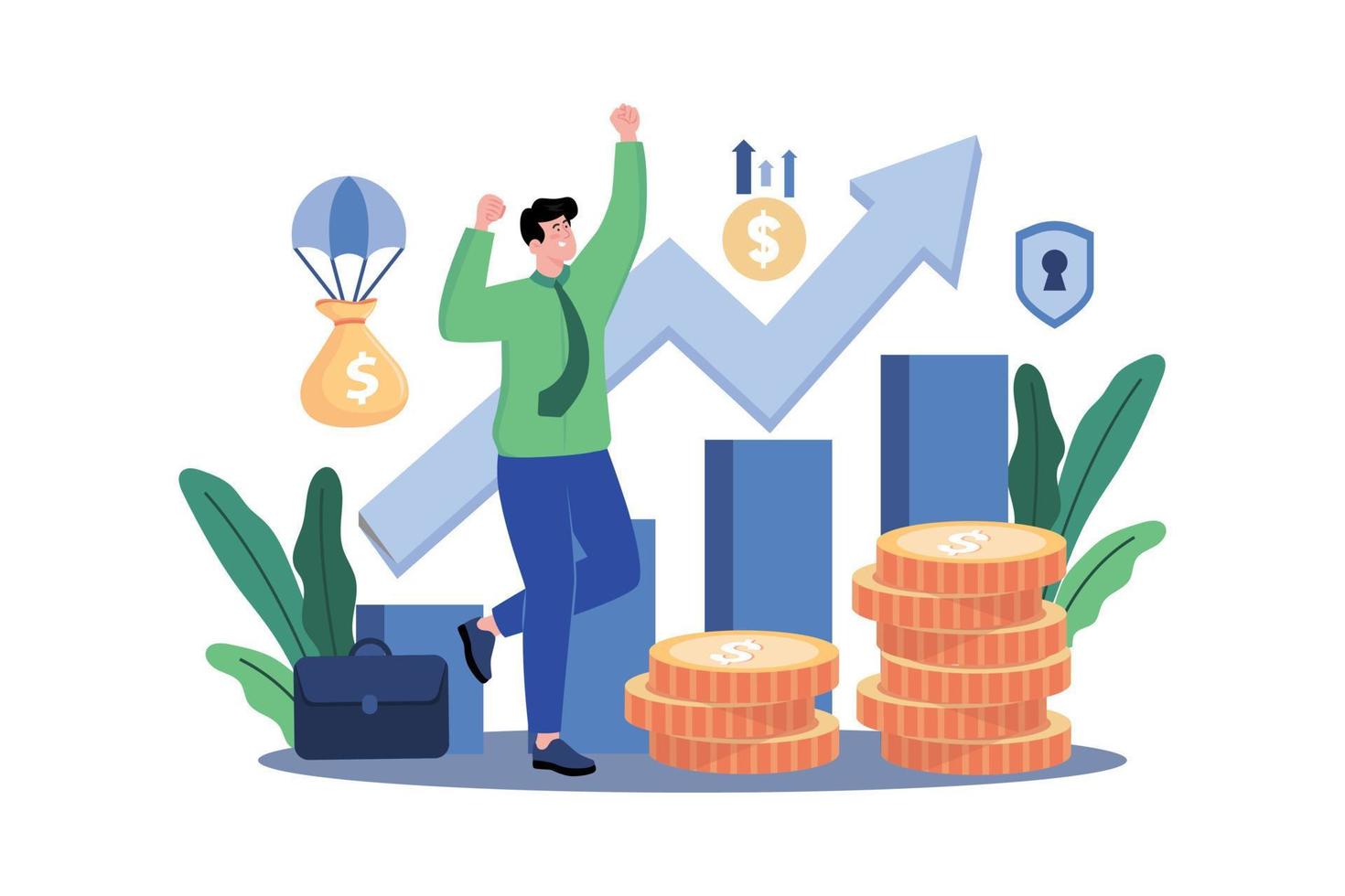 Successful Business Person Illustration concept on white background vector