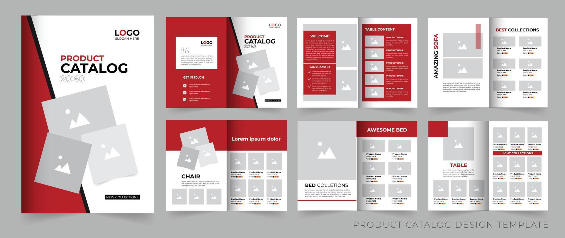 Product catalog design template vector