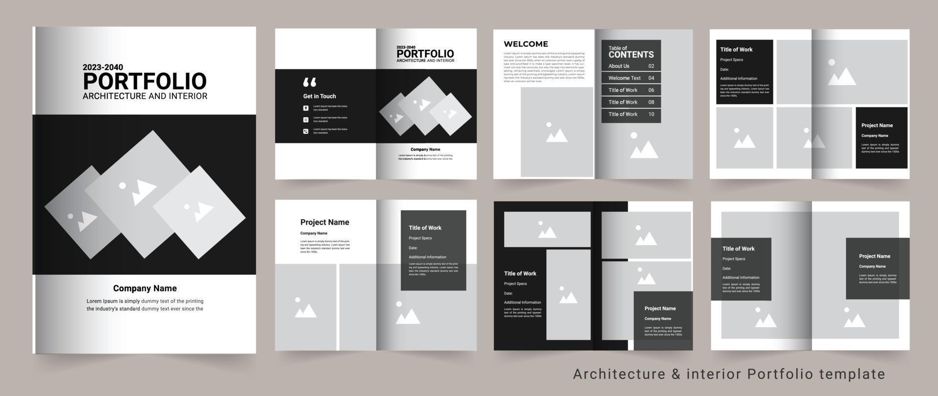 Architecture portfolio interior portfolio or project portfolio vector