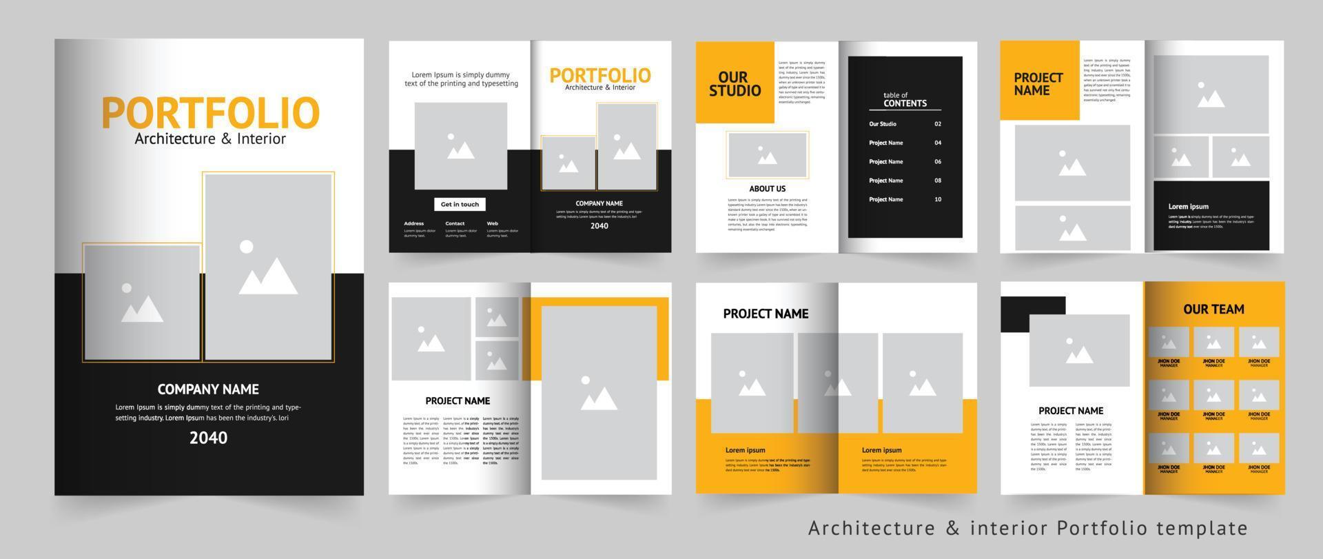 Portfolio or architecture portfolio or interior portfolio vector