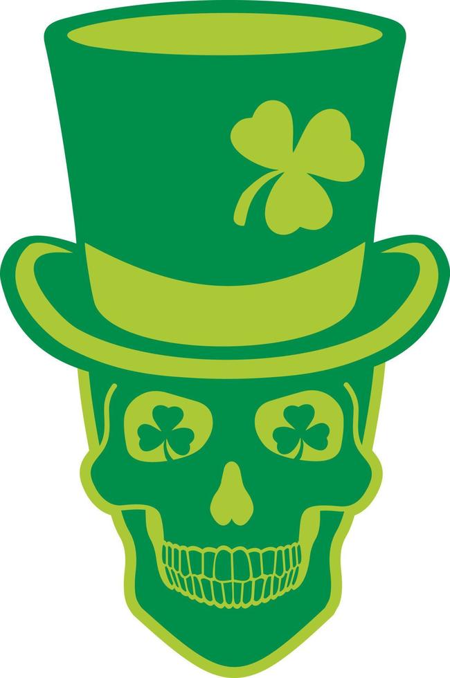 st. Patrick skull, grunge vintage design t shirts vector