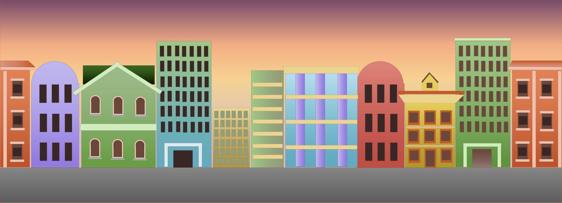 fondo del juego de la ciudad vector