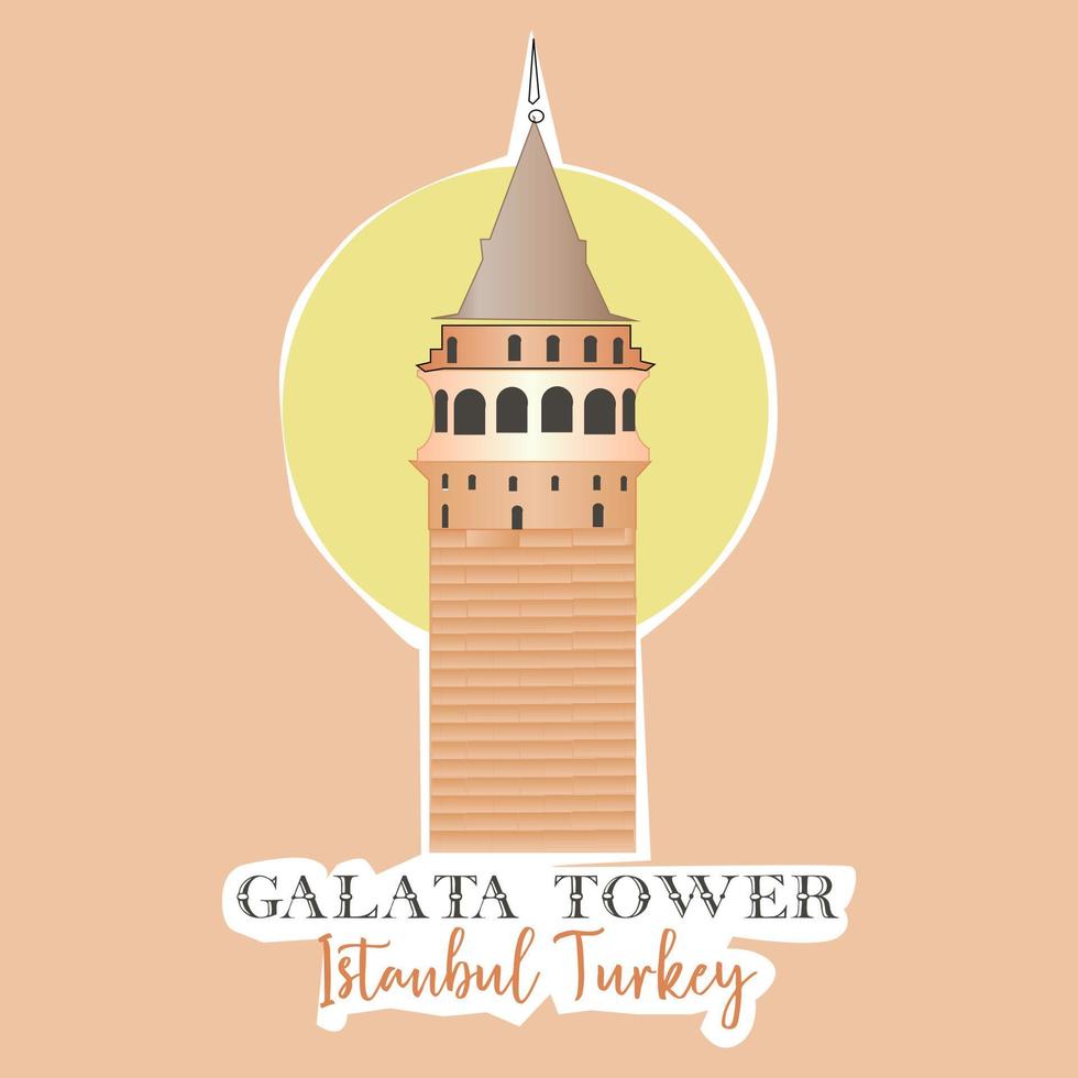 galata torre Turquía vector