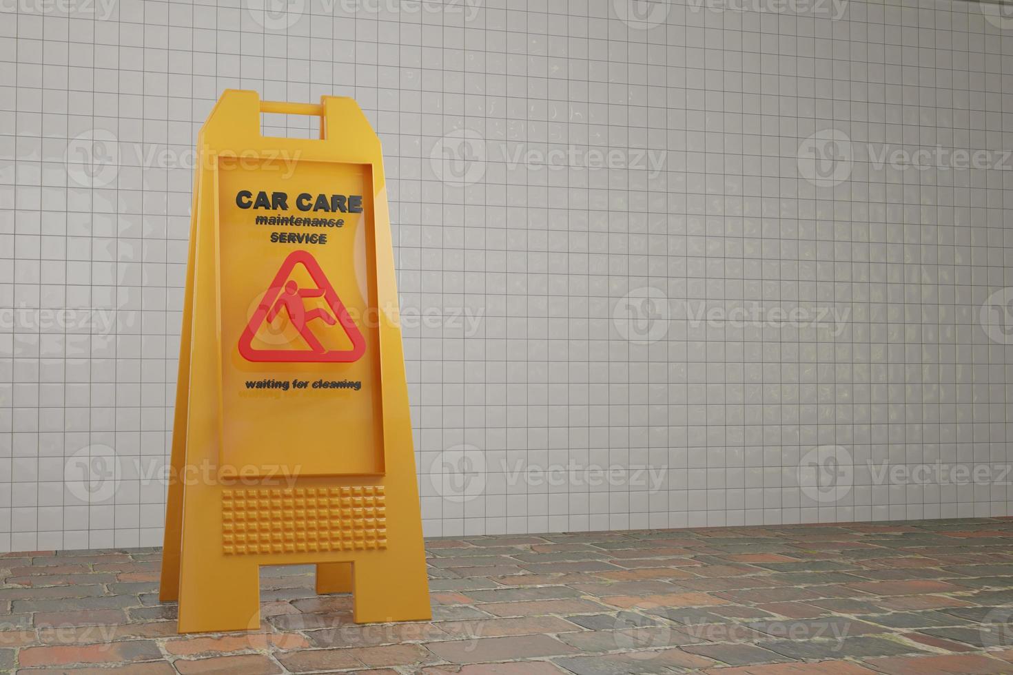 Sign yellow showing warning of caution wet floor wet floor sign on factory of falling person Caution wet floor Sign showing warning of wet floor photo