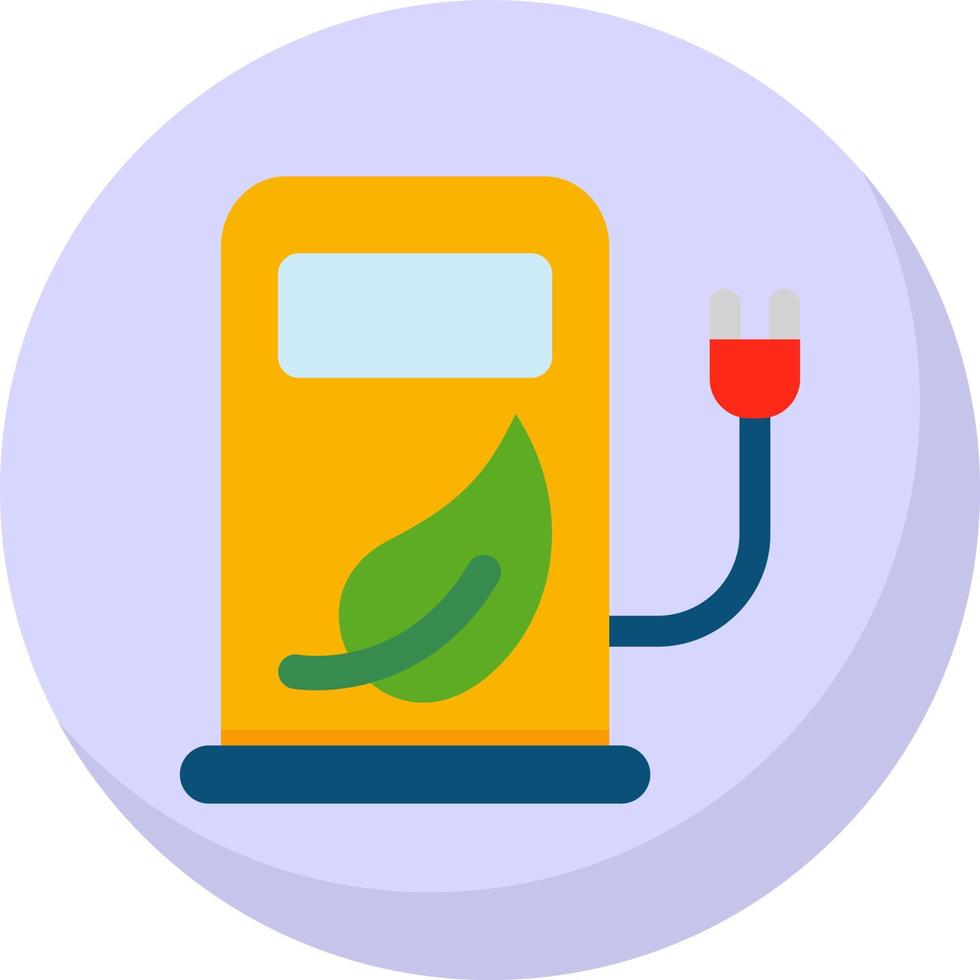 Eco Station Vector Icon Design