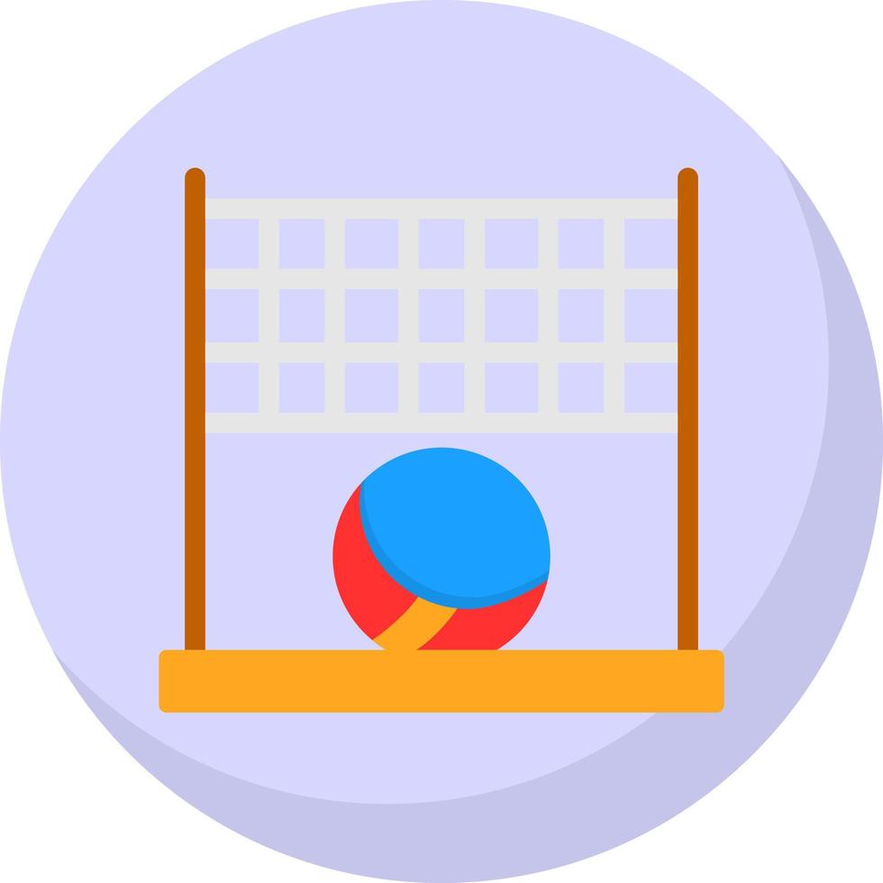 Beach Volleyball Vector Icon Design