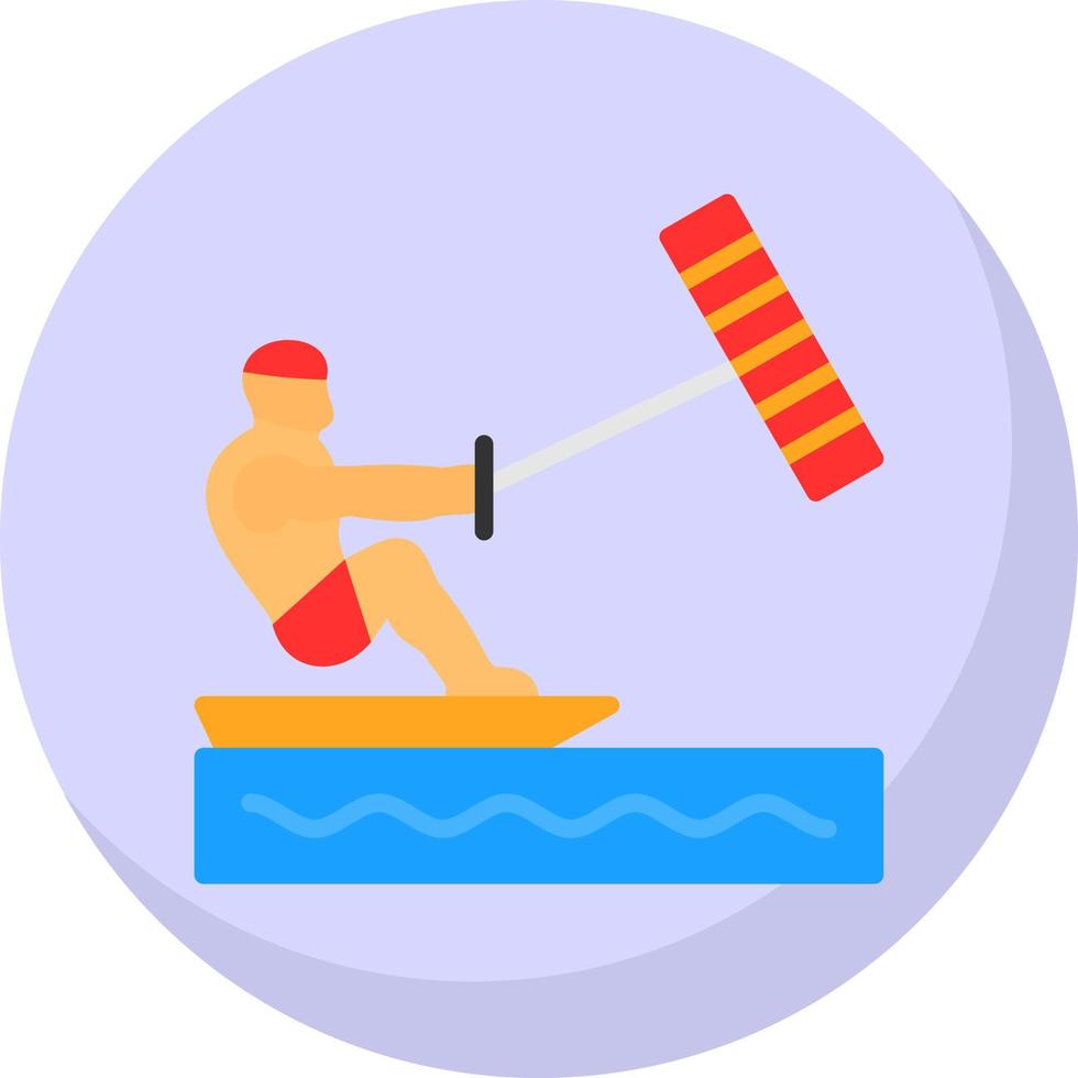 Kitesurfing Vector Icon Design