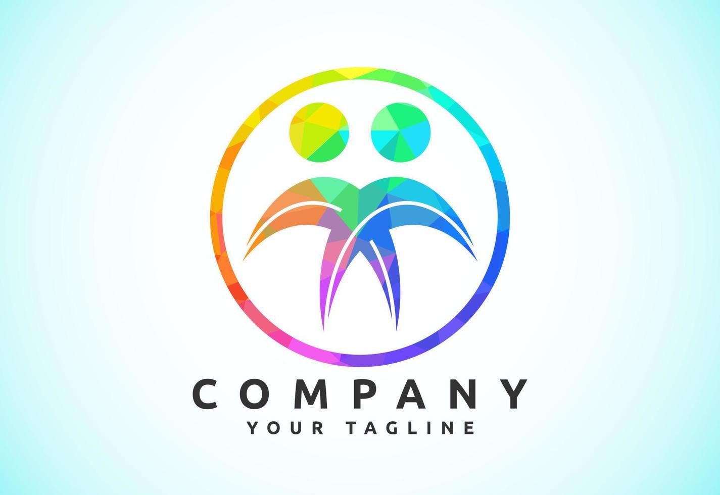 Connect People Logo Template, Social media network people logo vector