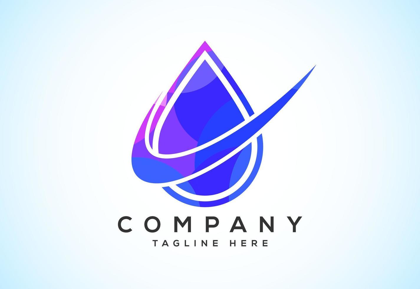 Abstract polygonal water drop logo sign symbol. Low poly water drop Logo. Geometric triangle shapes vector