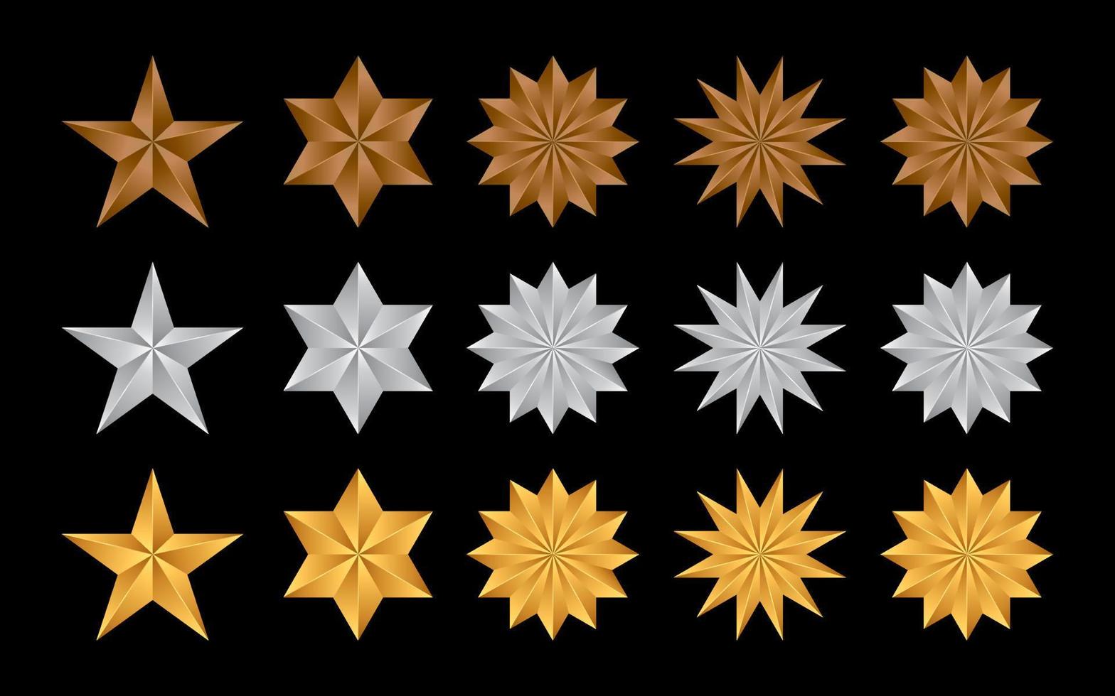Set of Stars Shape vector