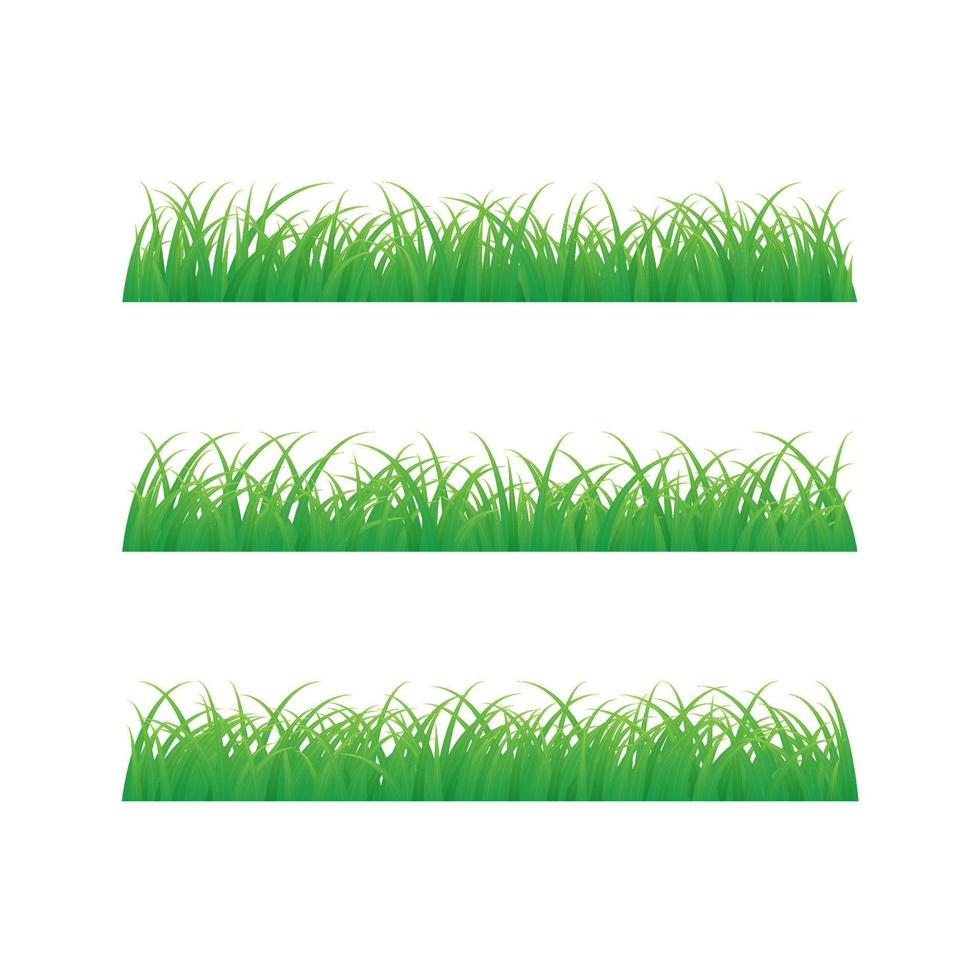 Set of grass footer vector collection