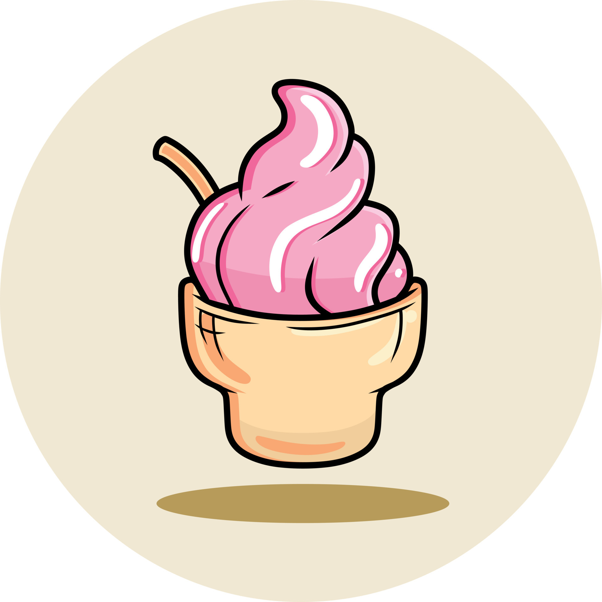 Ice cream vector illustration created using vector graphic design