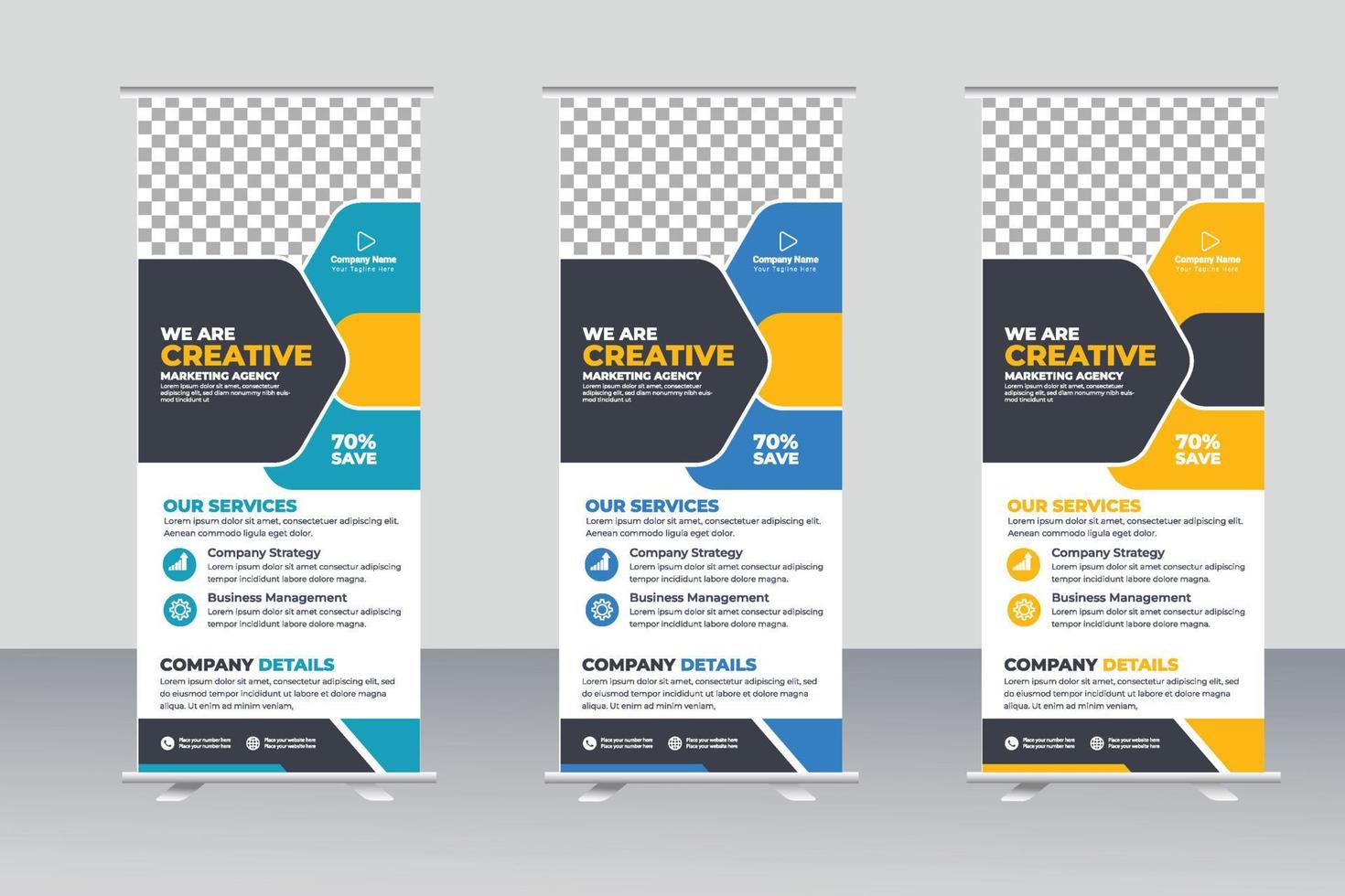 vector business roll up display standee for presentation purposevector business roll up display standee for presentation purpose