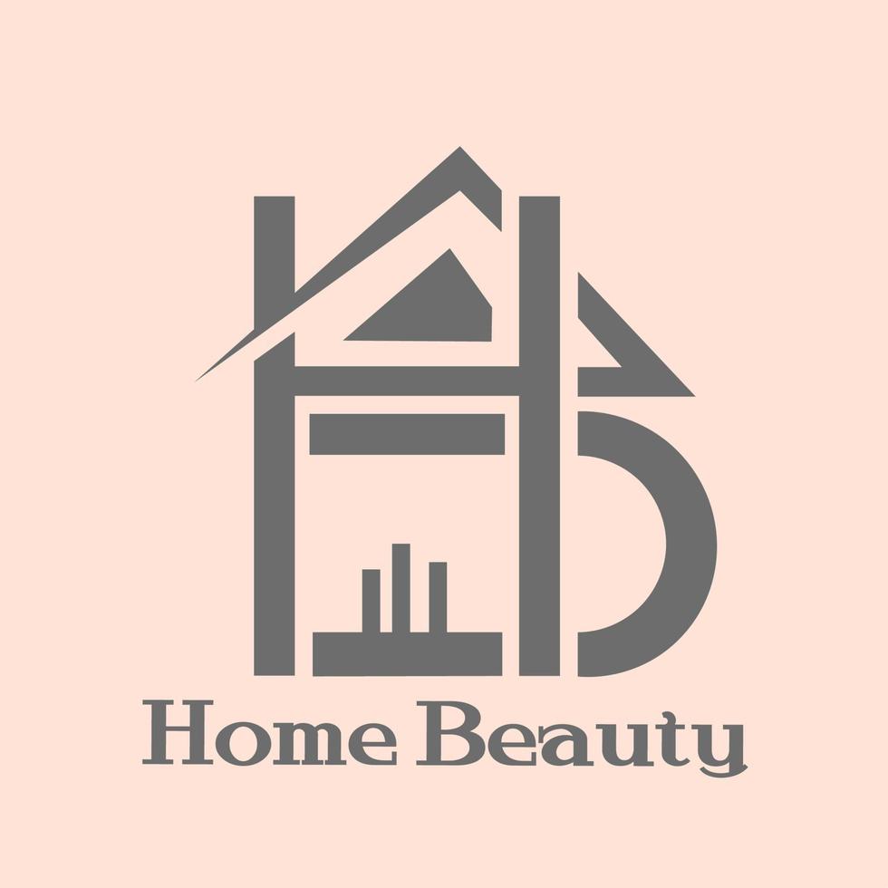 vector illustration, letter H B or home beauty logo, monogram logo design, for beauty business, or logo for beauty salon