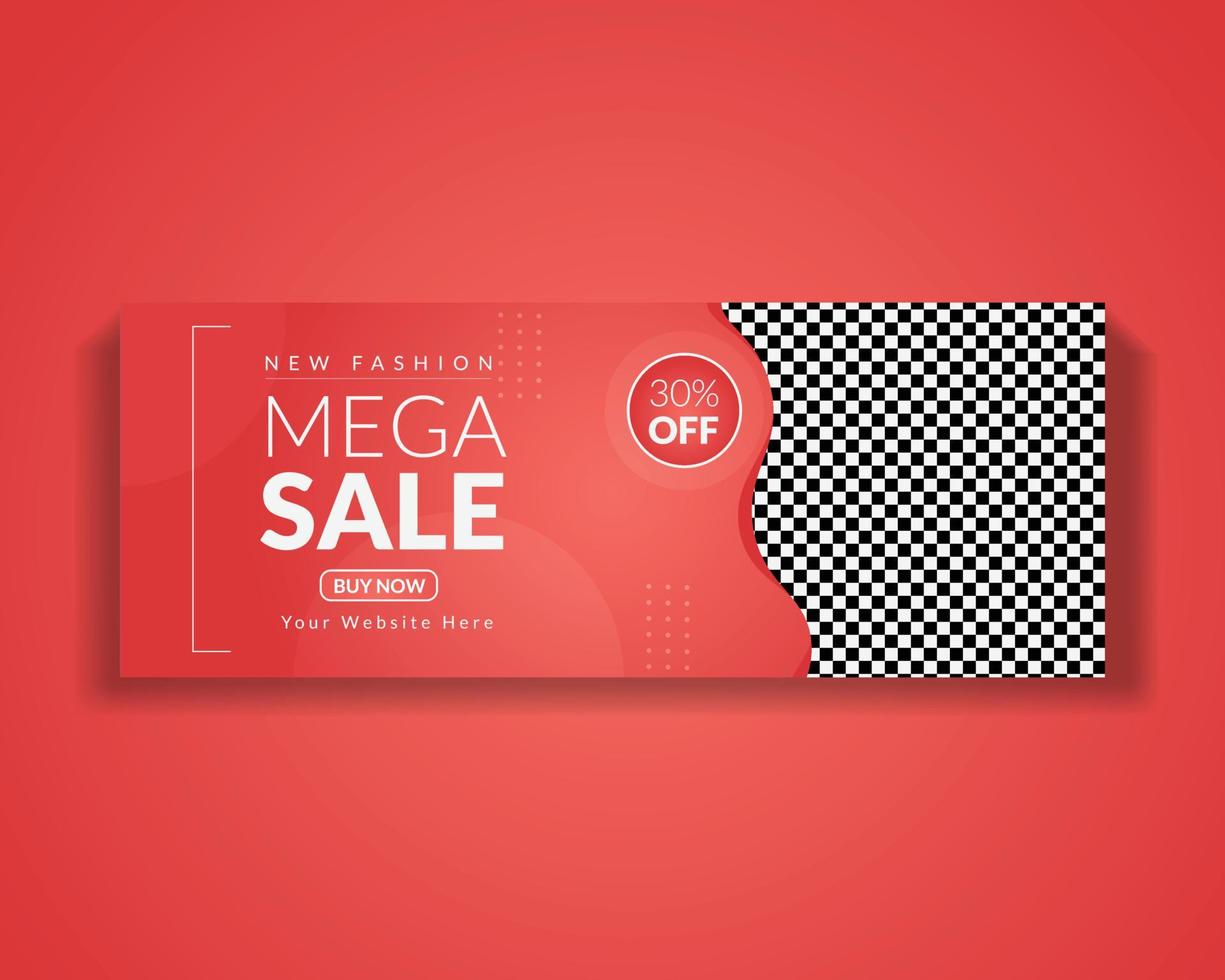 Creative Fashion sale Social media cover  design template vector