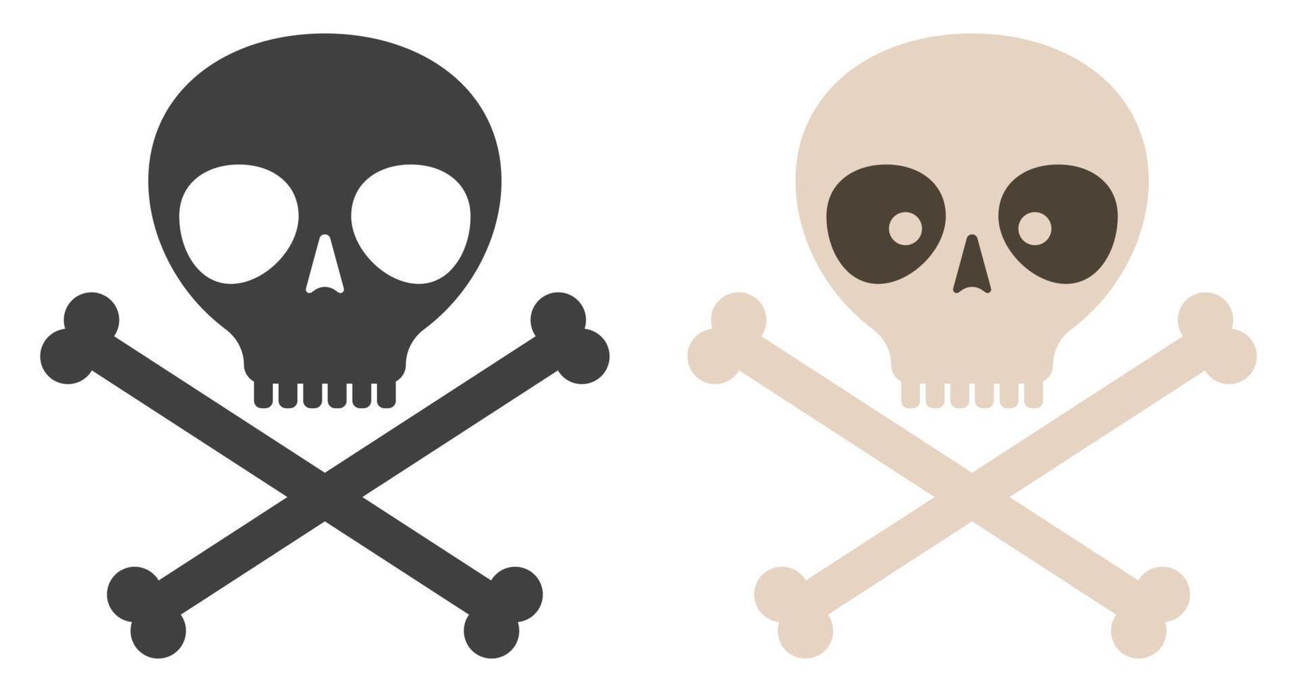 Vector set icons of skull.