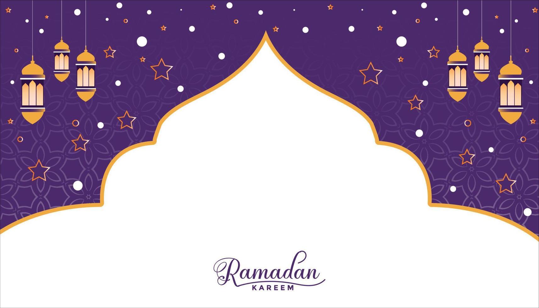 islámico Ramadán kareem religioso festival antecedentes y bandera diseño vector