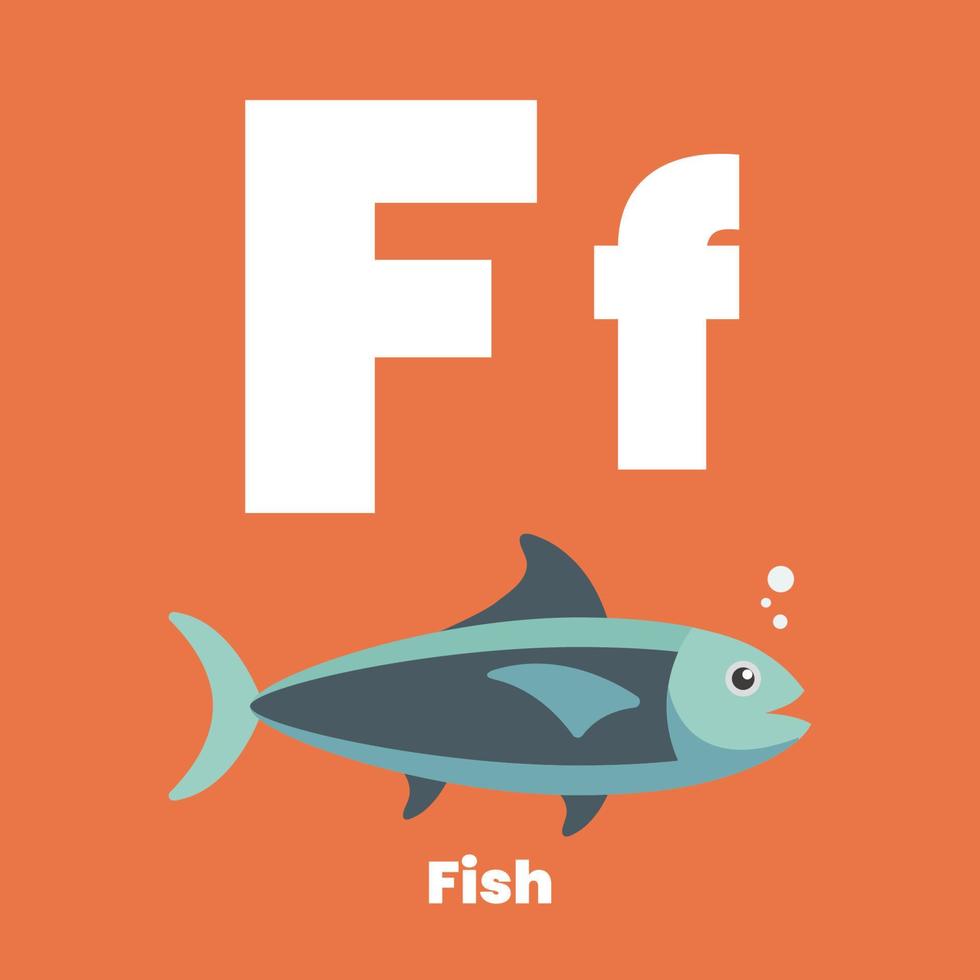Cute children abc alphabet flashcard words with the letter f 20864767