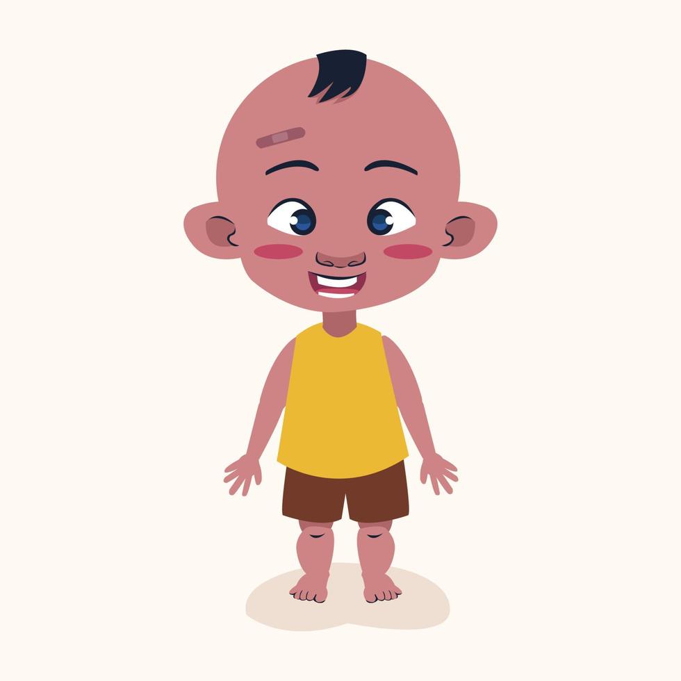 pequeño chico personaje ilustración 2 vector