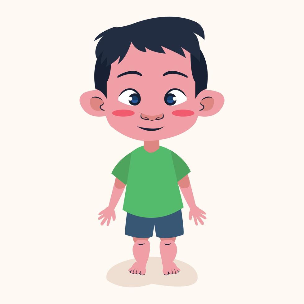 Little boy character illustration vector