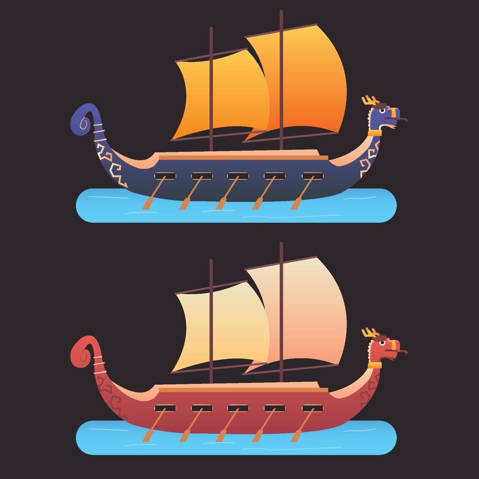 dragon boat illustration vector