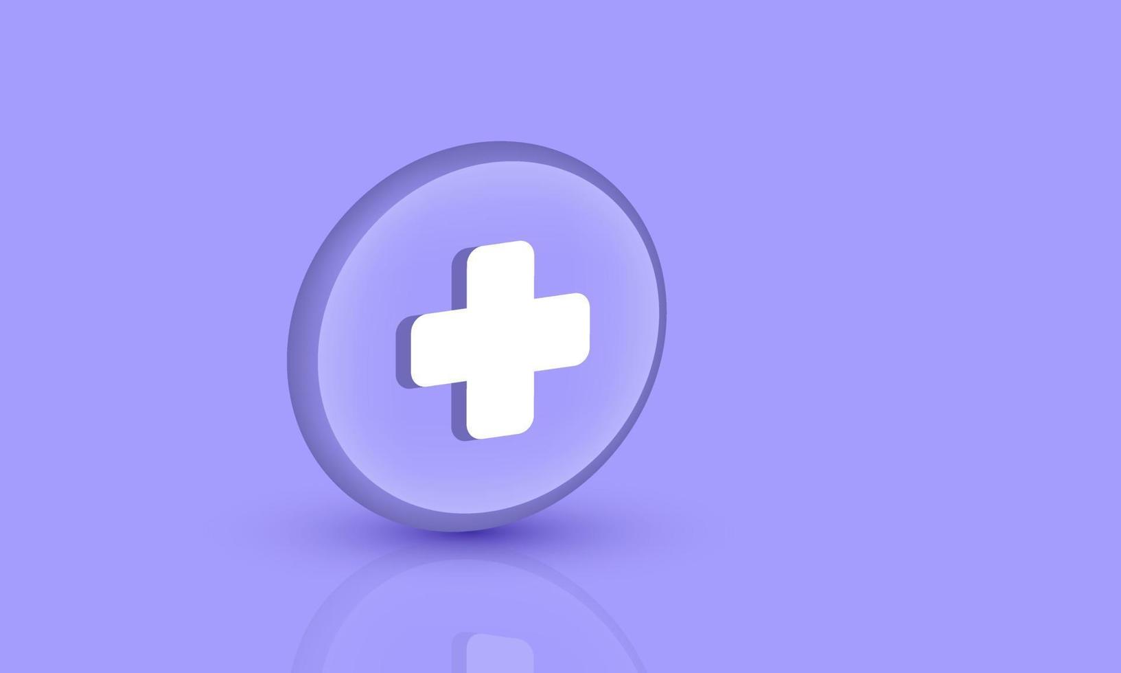 illustration realistic vector icon purple medical modern style 3d creative isolated on background