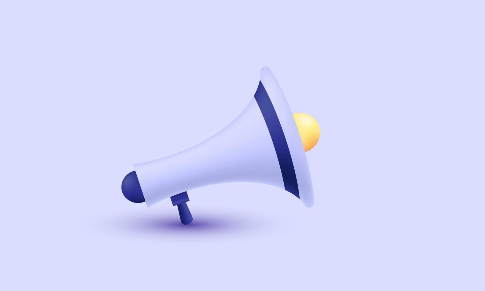 illustration realistic vector icon unique megaphone speaker loudspeaker bullhorn announce 3d creative isolated on background