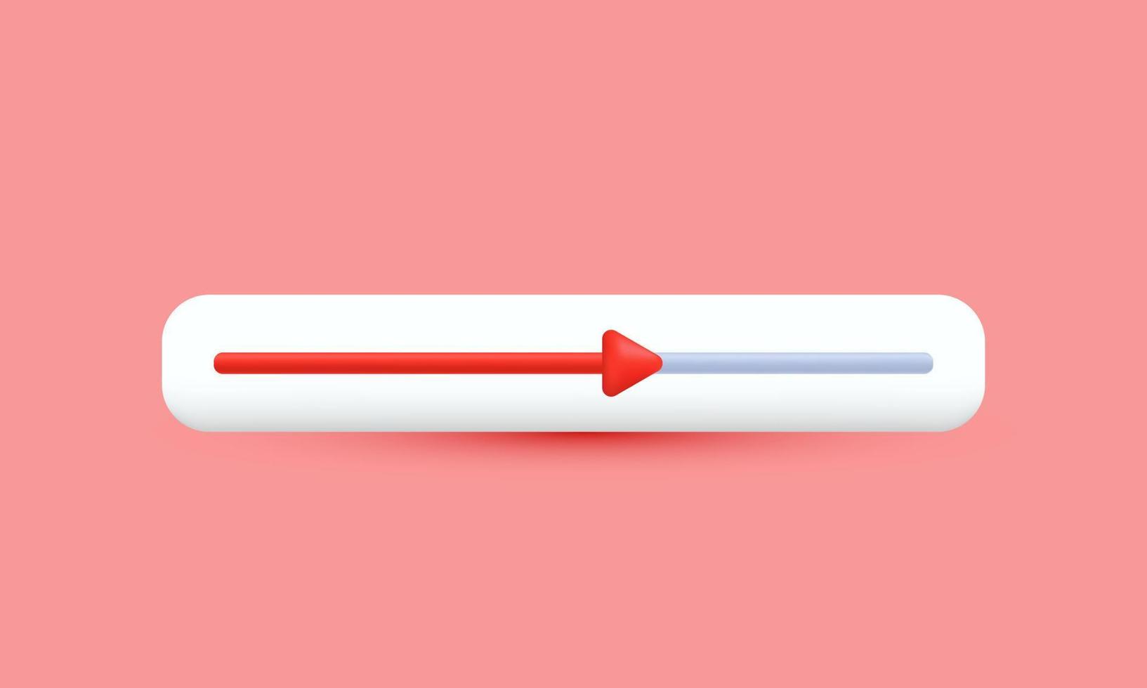 illustration realistic vector icon slider decorative design video frame 3d creative isolated on background