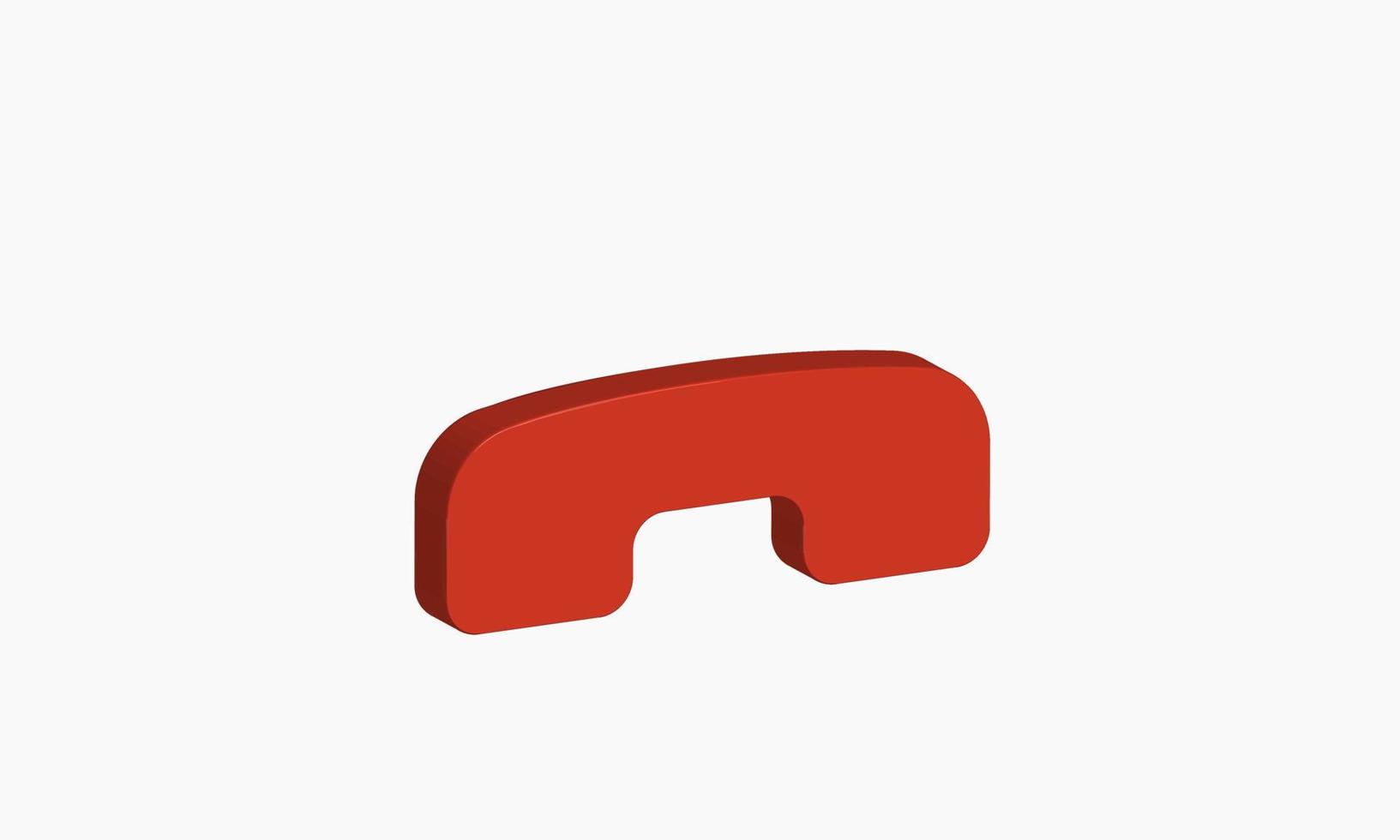 illustration realistic vector icon symbol red phone call 3d creative isolated on background