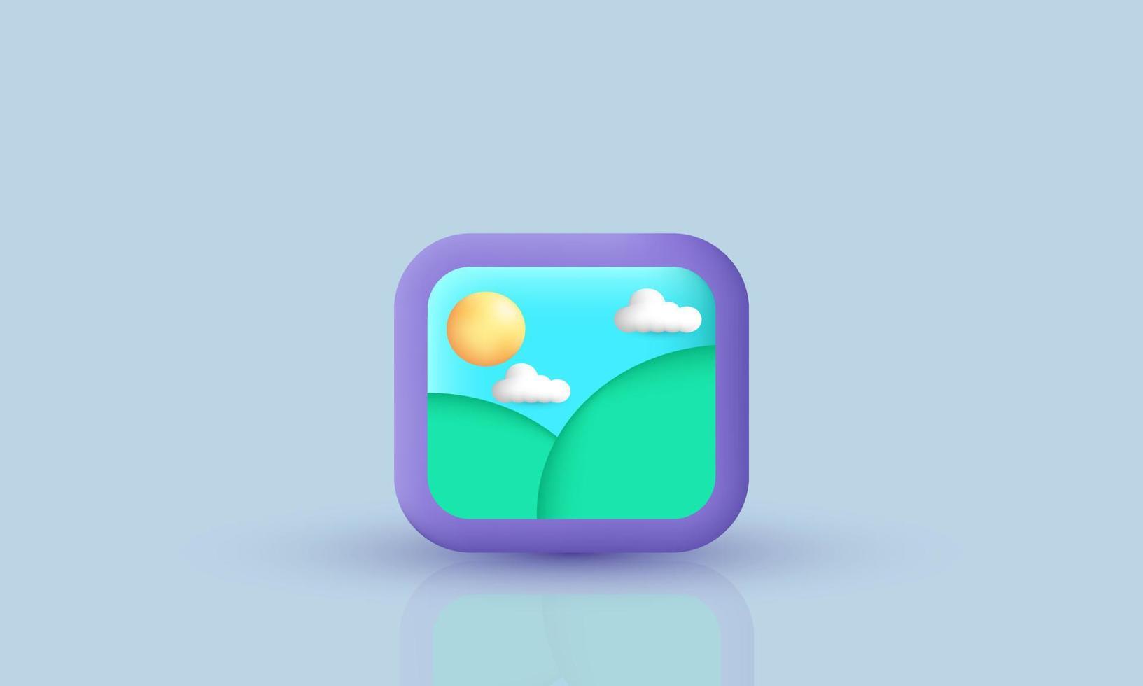 illustration realistic vector icon symbol image photo jpg  mountains sun 3d creative isolated on background