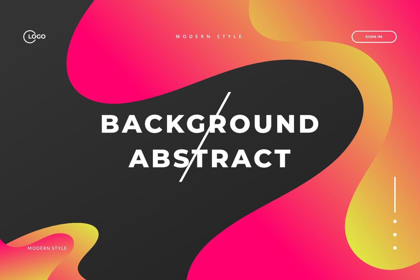 Pink Yellow Abstract trendy gradient background for landing pages website. Can be used for posters, placards, brochures, banners, web pages vector