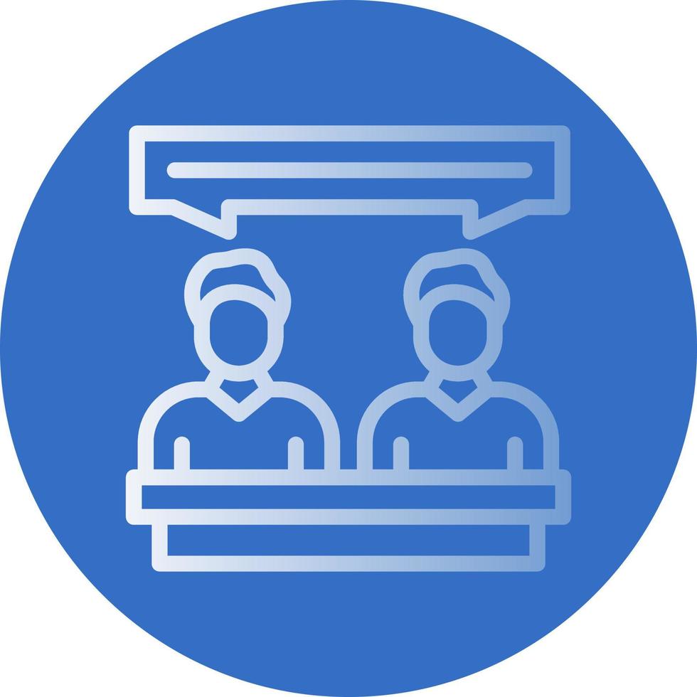 Internal Meeting Vector Icon Design
