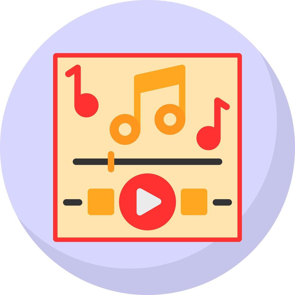 Music Playing Vector Icon Design