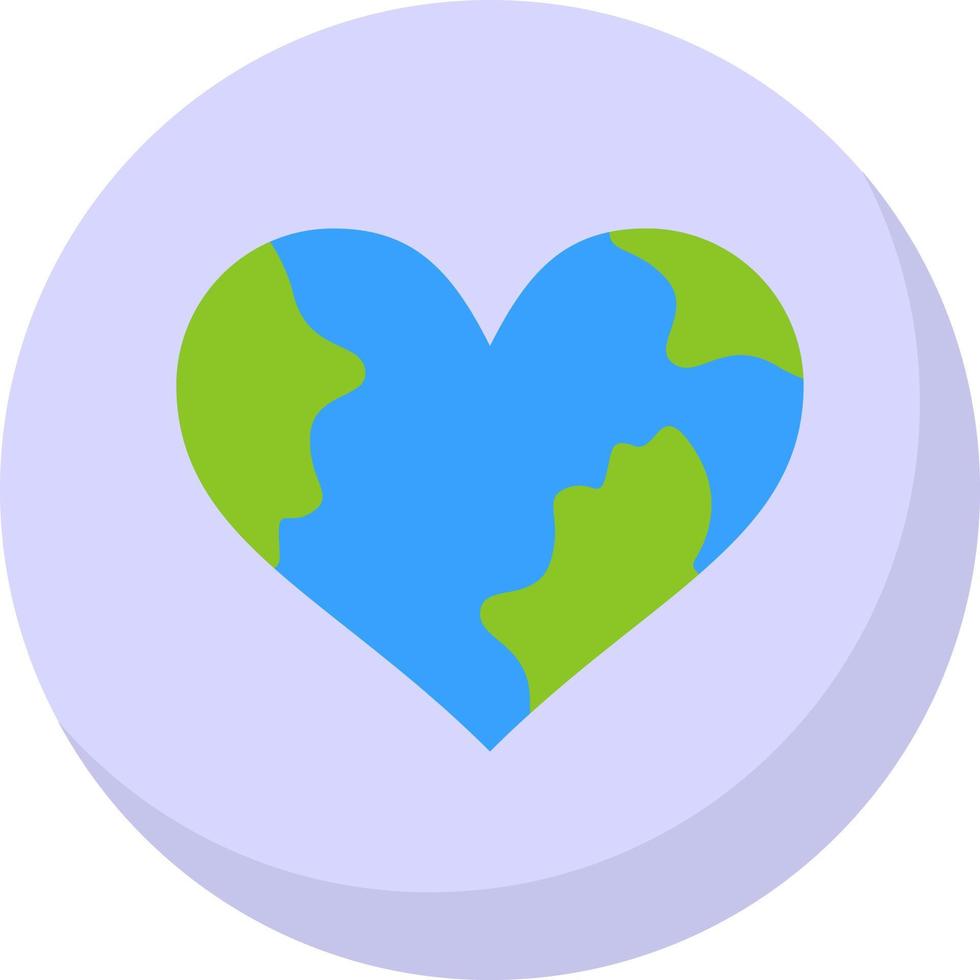 Earth Love Vector Icon Design